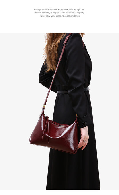 Women’s Square PU Leather Tote Bag With Sewing Thread Detail, Large Capacity, Single Shoulder Strap