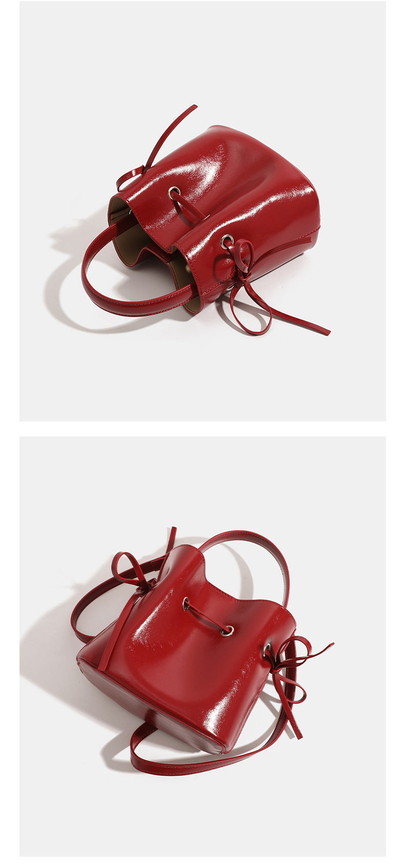Women’s PU Leather Bucket Bag With Sewing Thread Detail, Single Shoulder Strap, Perfect For Summer