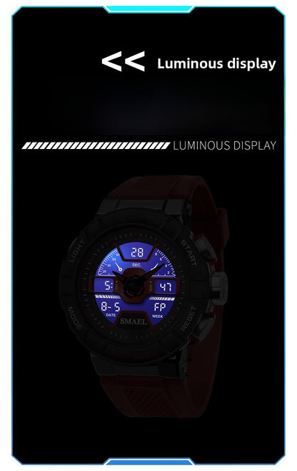 Men's Quartz Watch With Round Dial And Plexiglass Mirror Featuring TPU Strap And Pin Buckle