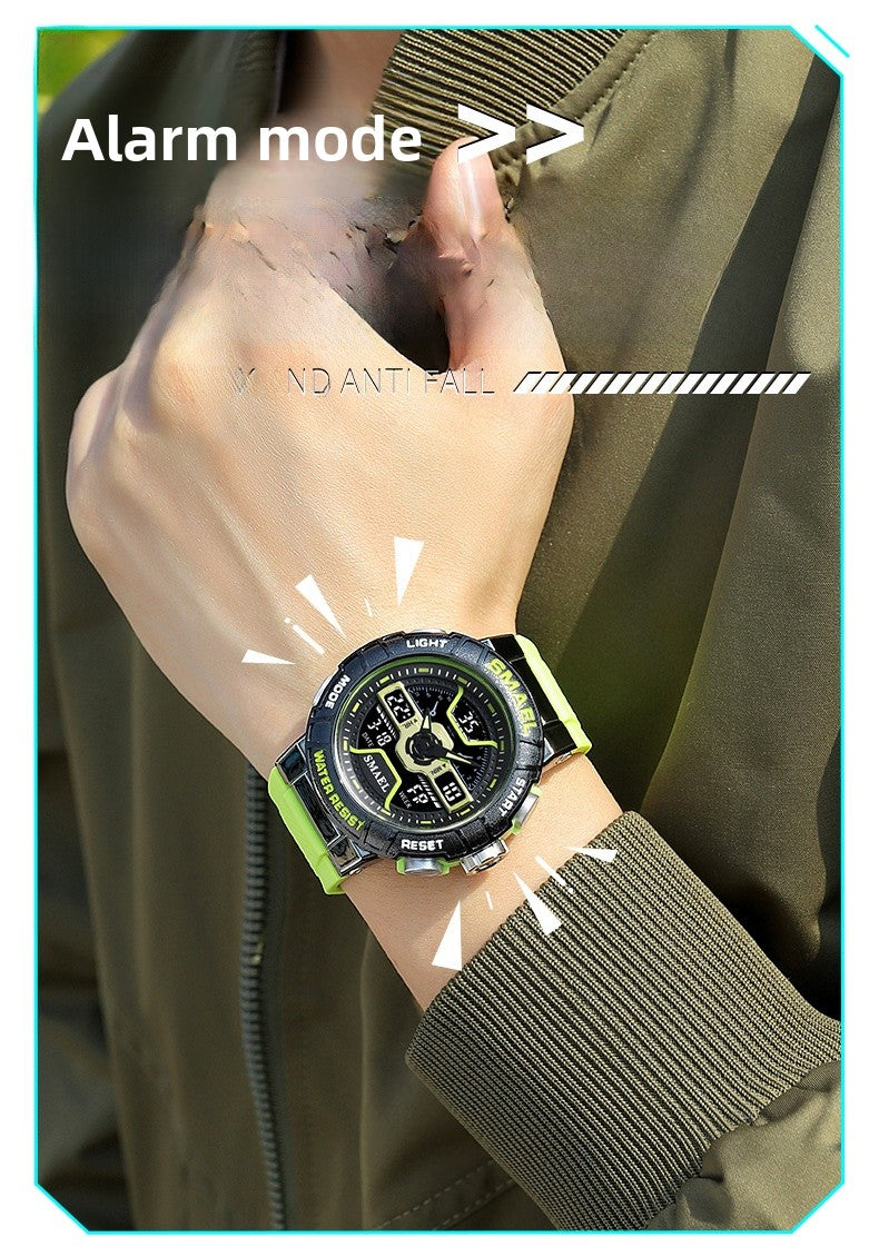 Men's Quartz Watch With Round Dial And Plexiglass Mirror Featuring TPU Strap And Pin Buckle