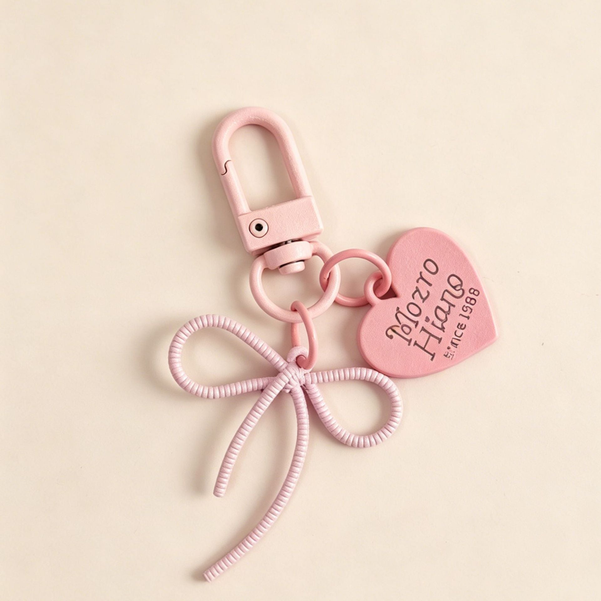 Bow Tie Bag Charm Key Chain In Colour, Featuring Durable Alloy Material
