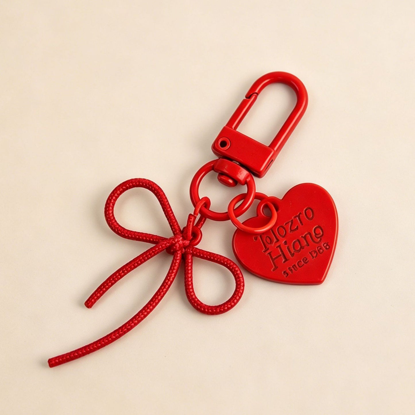 Bow Tie Bag Charm Key Chain In Colour, Featuring Durable Alloy Material
