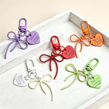 Bow Tie Bag Charm Key Chain In Colour, Featuring Durable Alloy Material