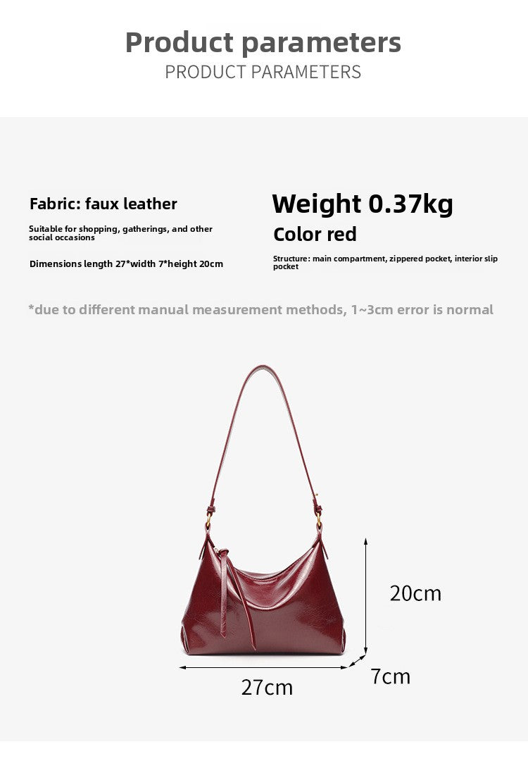 Women’s Square PU Leather Tote Bag With Sewing Thread Detail, Large Capacity, Single Shoulder Strap