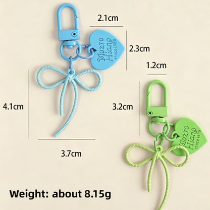 Bow Tie Bag Charm Key Chain In Colour, Featuring Durable Alloy Material