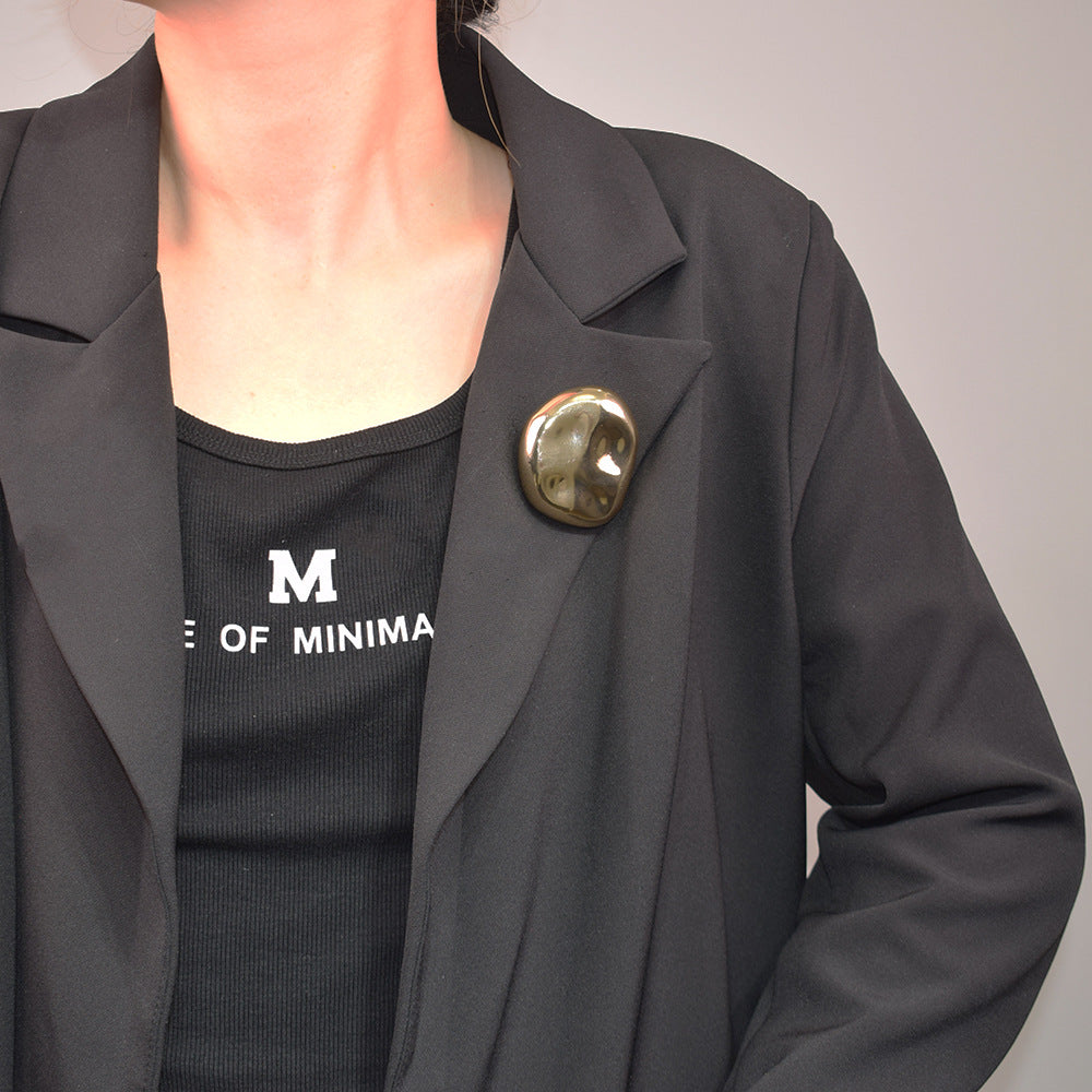 Irregular Pin Made Of Alloy With Electroplated Finish, Available In Gold