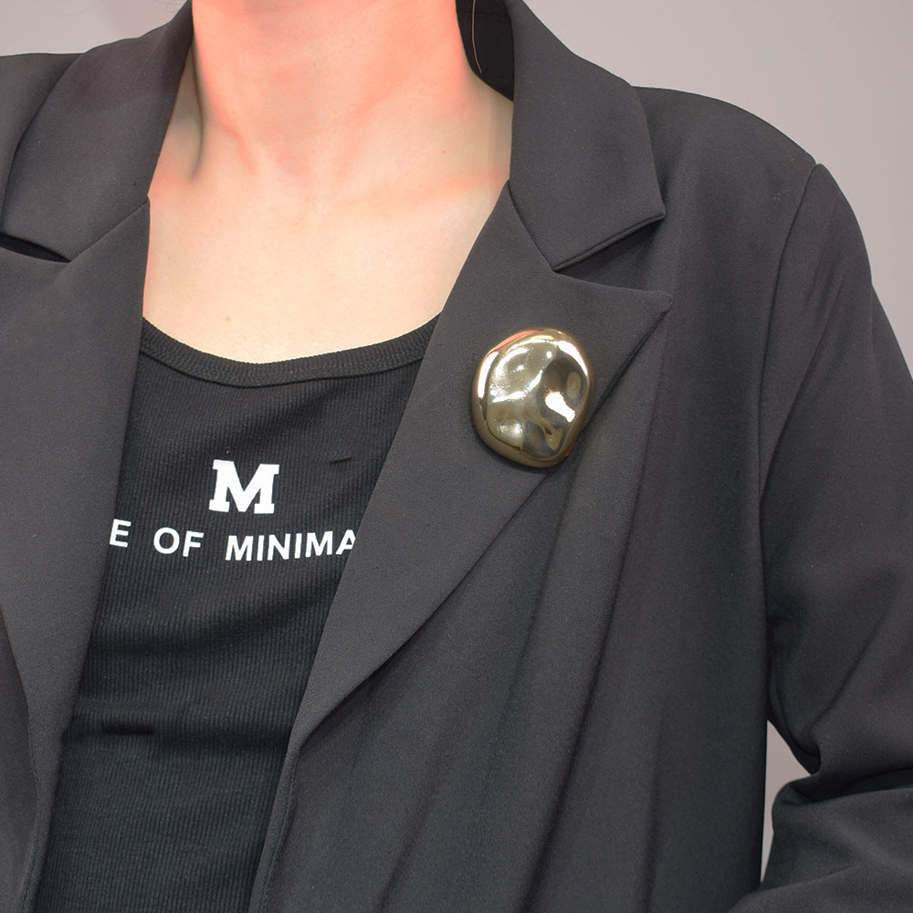 Irregular Pin Made Of Alloy With Electroplated Finish, Available In Gold