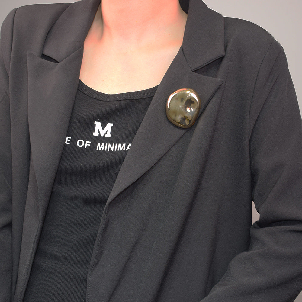 Irregular Pin Made Of Alloy With Electroplated Finish, Available In Gold