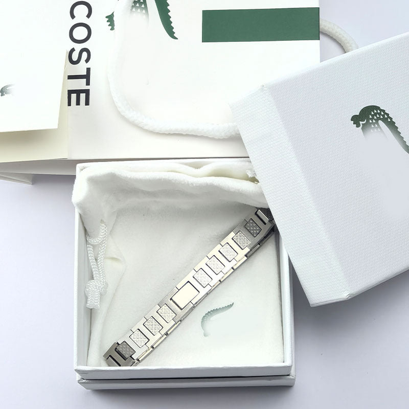 Geometric Waterproof Women's Bracelets In 304 Stainless Steel With 18K Gold Plated PVD Coating 0.03-0.05µm