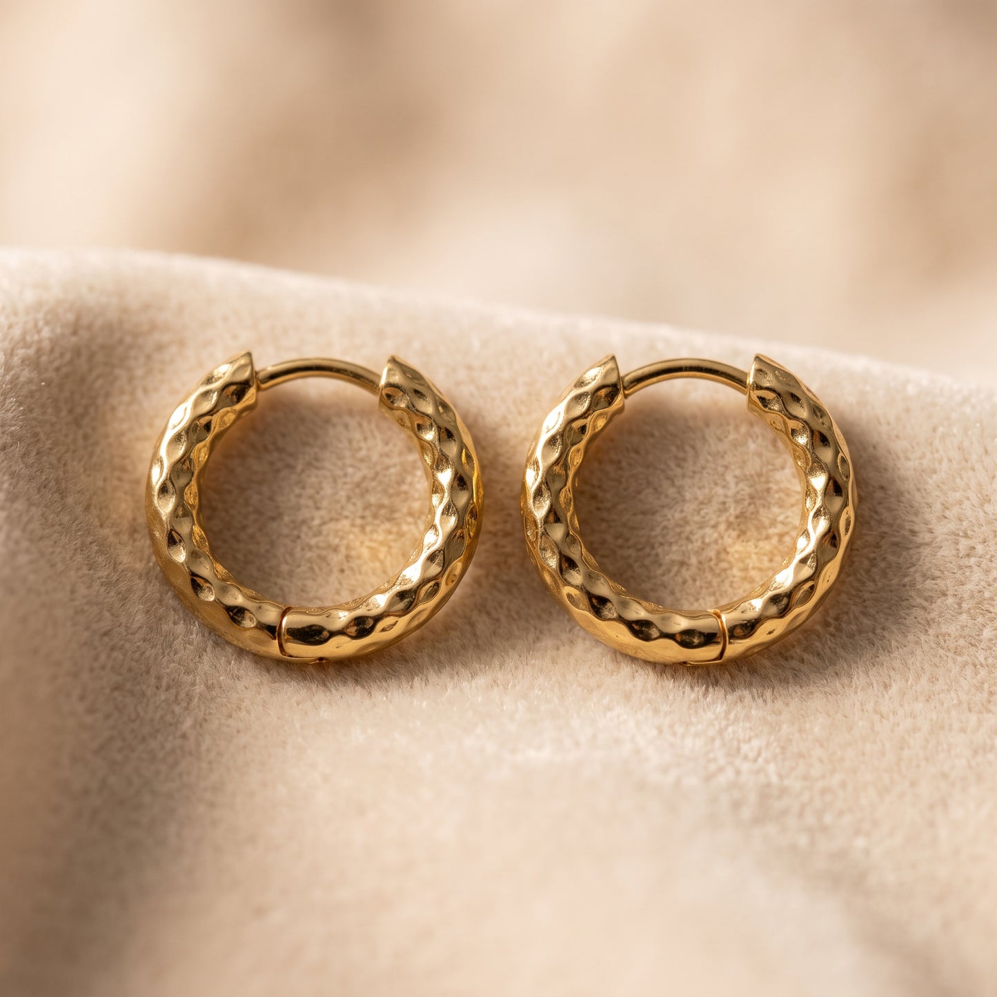 Basic Geometric CNC Titanium Steel Earrings For Women With Electroplated KC Golden Plated Finish