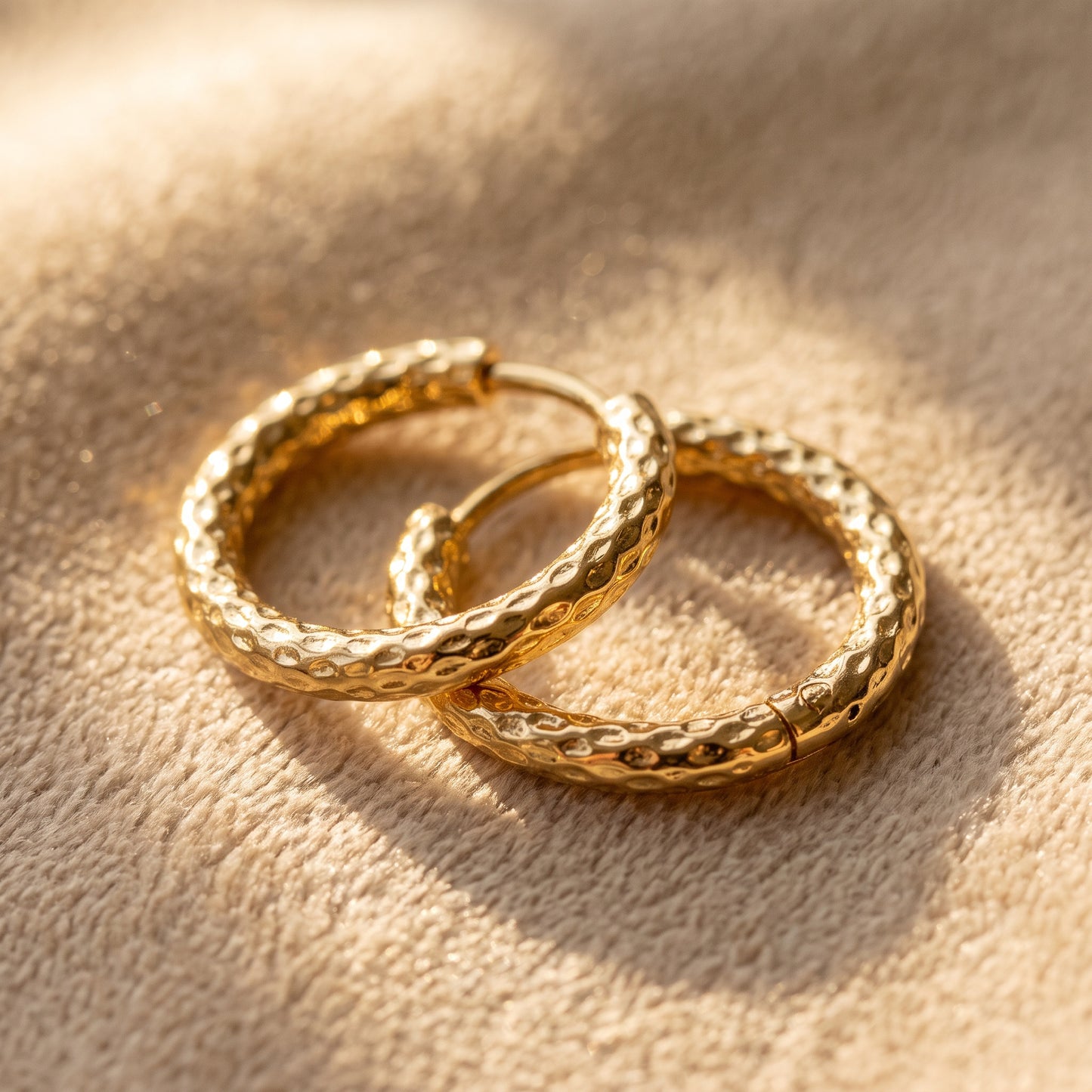 Basic Geometric CNC Titanium Steel Earrings For Women With Electroplated KC Golden Plated Finish