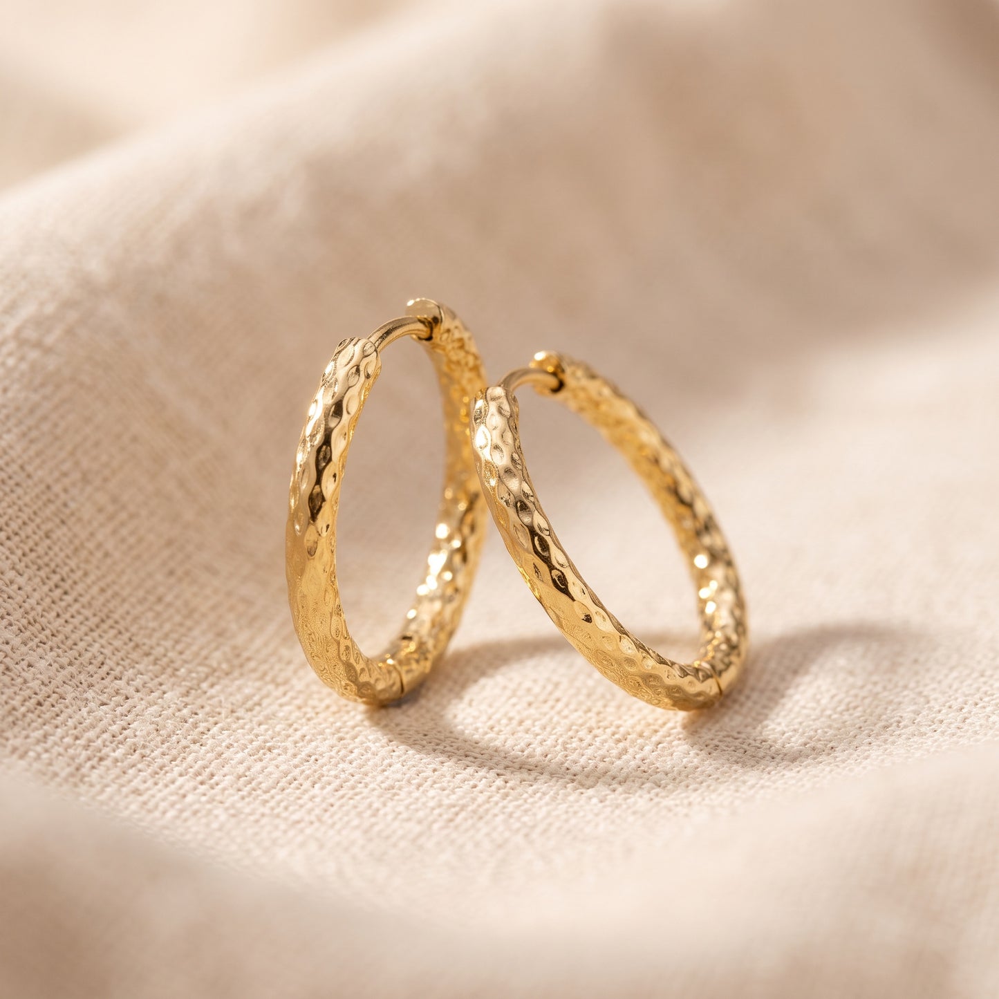 Basic Geometric CNC Titanium Steel Earrings For Women With Electroplated KC Golden Plated Finish