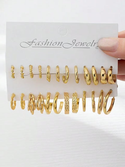 Sweet Handmade Round Hoop Earrings For Women In Zinc Alloy With KC Golden Plated Finish And 0.03µm Coating Thickness