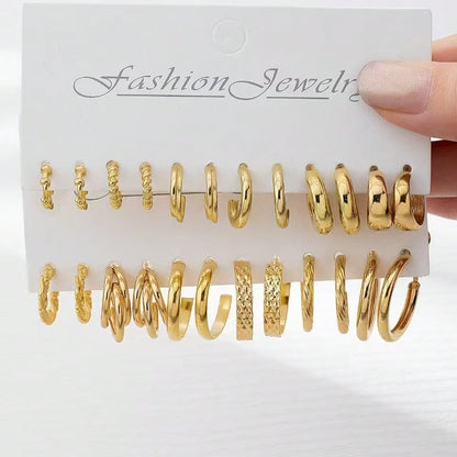 Sweet Handmade Round Hoop Earrings For Women In Zinc Alloy With KC Golden Plated Finish And 0.03µm Coating Thickness