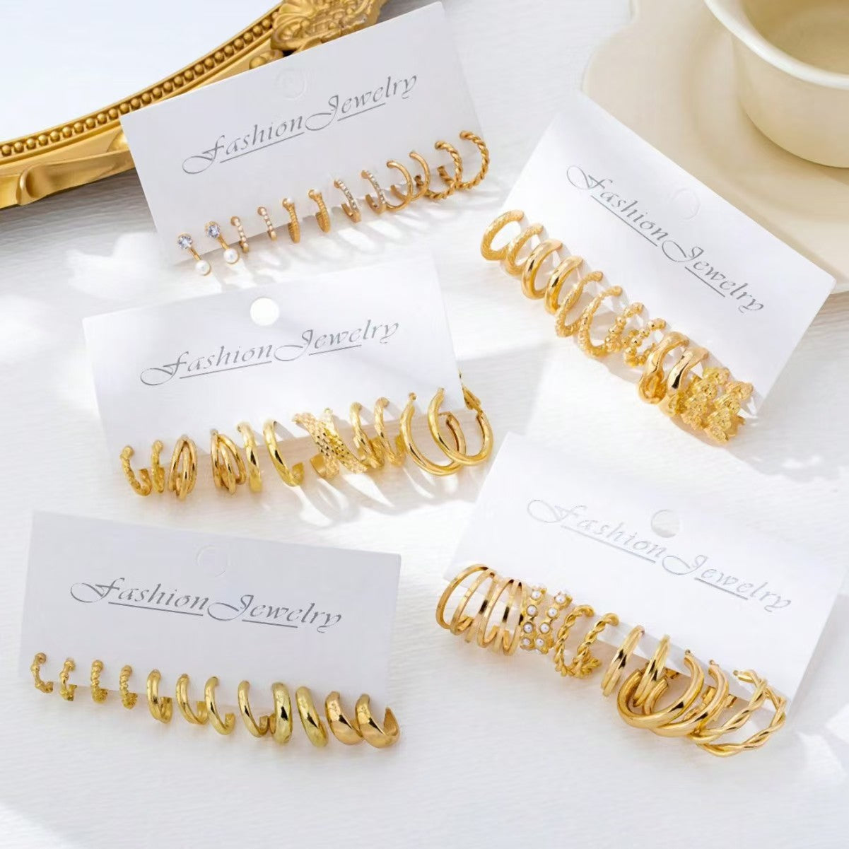 Sweet Handmade Round Hoop Earrings For Women In Zinc Alloy With KC Golden Plated Finish And 0.03µm Coating Thickness