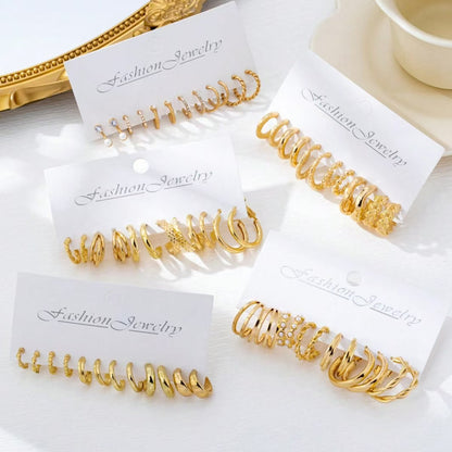 Sweet Handmade Round Hoop Earrings For Women In Zinc Alloy With KC Golden Plated Finish And 0.03µm Coating Thickness