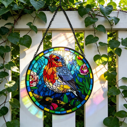 Round Glass Pendant Hanging Ornament For Home Decor, Available In Colour