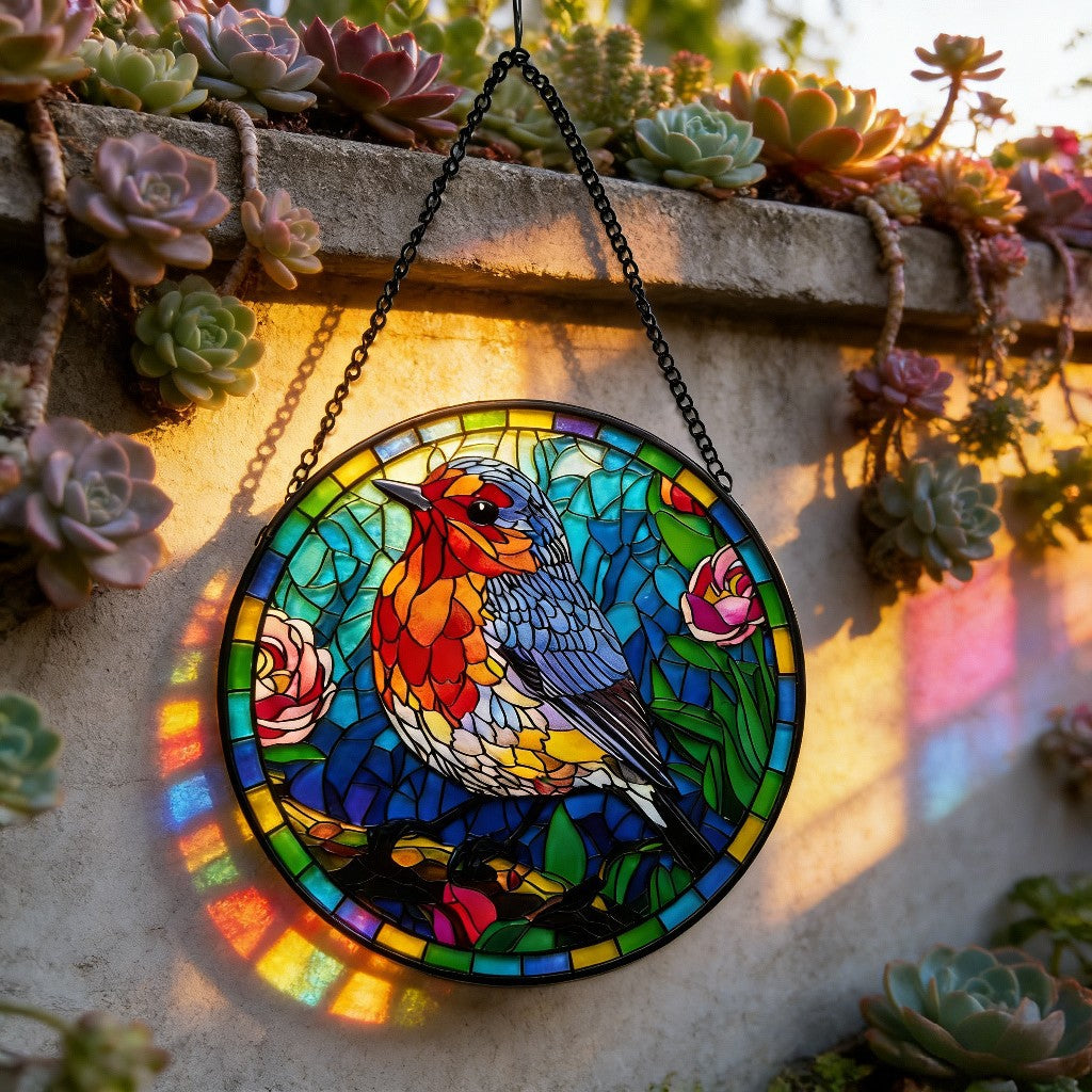 Round Glass Pendant Hanging Ornament For Home Decor, Available In Colour