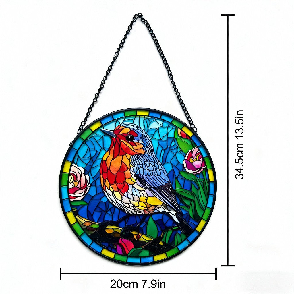 Round Glass Pendant Hanging Ornament For Home Decor, Available In Colour