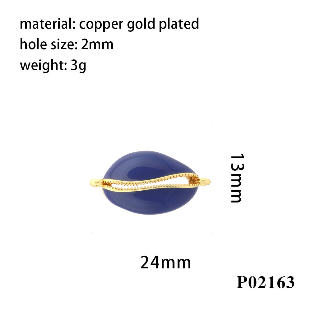 Geometric Pendant In IG Style For Unisex, Copper Base With 18K Real Gold Electroplated And Zircon Inlay, Beaded Jewelry