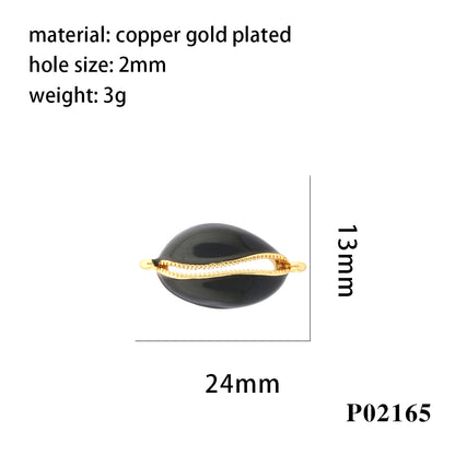 Geometric Pendant In IG Style For Unisex, Copper Base With 18K Real Gold Electroplated And Zircon Inlay, Beaded Jewelry