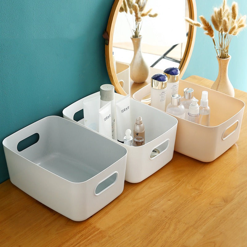 Modern Style Solid Color Plastic Storage Box For Organized Storage And Easy Cleaning