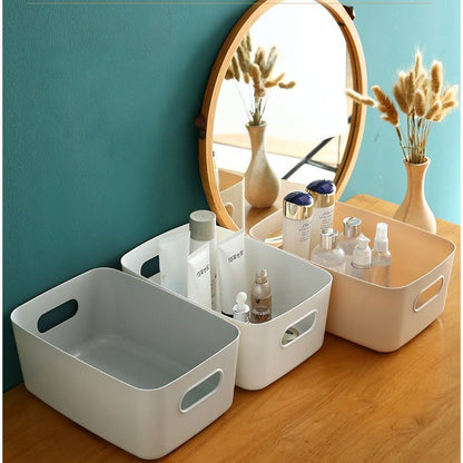 Modern Style Solid Color Plastic Storage Box For Organized Storage And Easy Cleaning