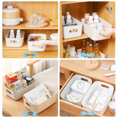 Modern Style Solid Color Plastic Storage Box For Organized Storage And Easy Cleaning