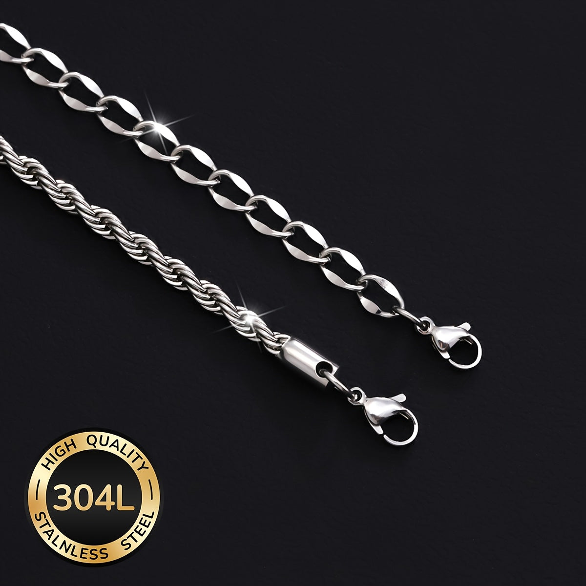 Handmade Men's Cuban Link Chain Bracelet In Durable 304 Stainless Steel Featuring Classic Curb Chain Design