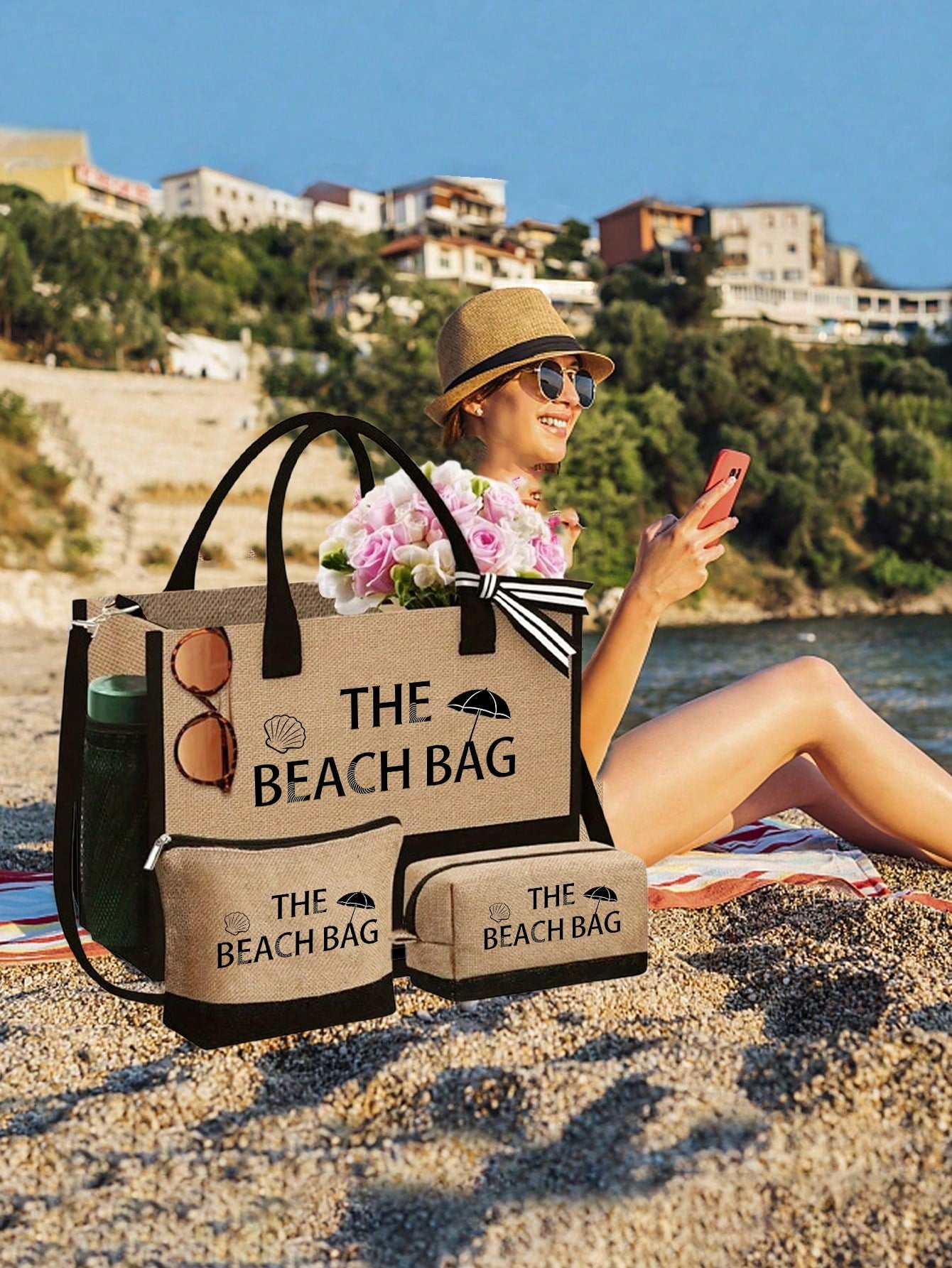Unisex Square Polyester Shoulder Bag With Single Shoulder Strap, Printing Design, Suitable For All Seasons