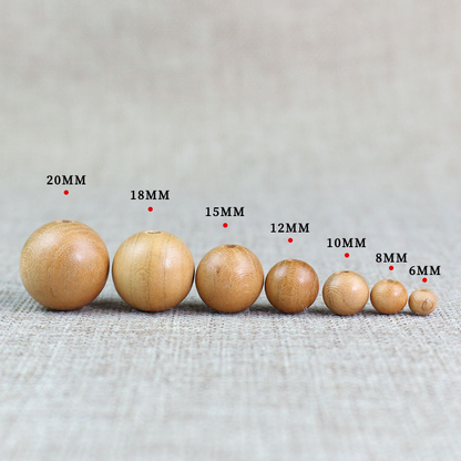 50 PCS Solid Wood Swirl Pattern Beads With 6-10mm Hole Size, Polished Finish For Jewelry Making In Ethnic Style