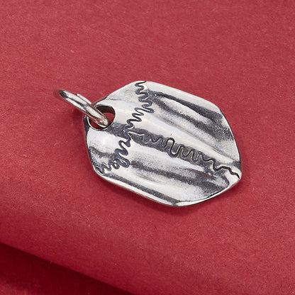 Polished 925 Sterling Silver Moon Pendant With Beads In White, Retro Style Jewelry Accessories