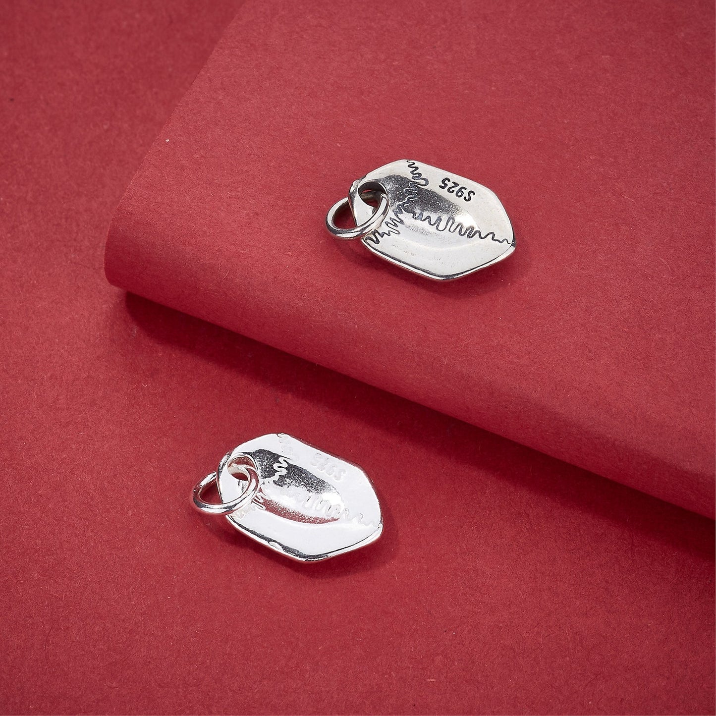Polished 925 Sterling Silver Moon Pendant With Beads In White, Retro Style Jewelry Accessories