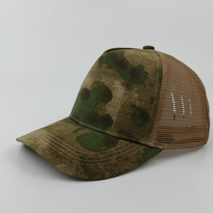 Camouflage Breathable Baseball Cap With Curved Brim, Made Of Polyester Featuring Embroidery For Adults