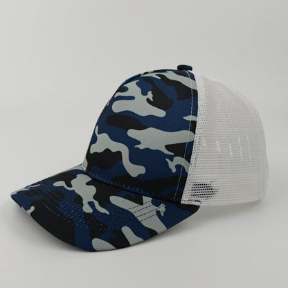 Camouflage Breathable Baseball Cap With Curved Brim, Made Of Polyester Featuring Embroidery For Adults