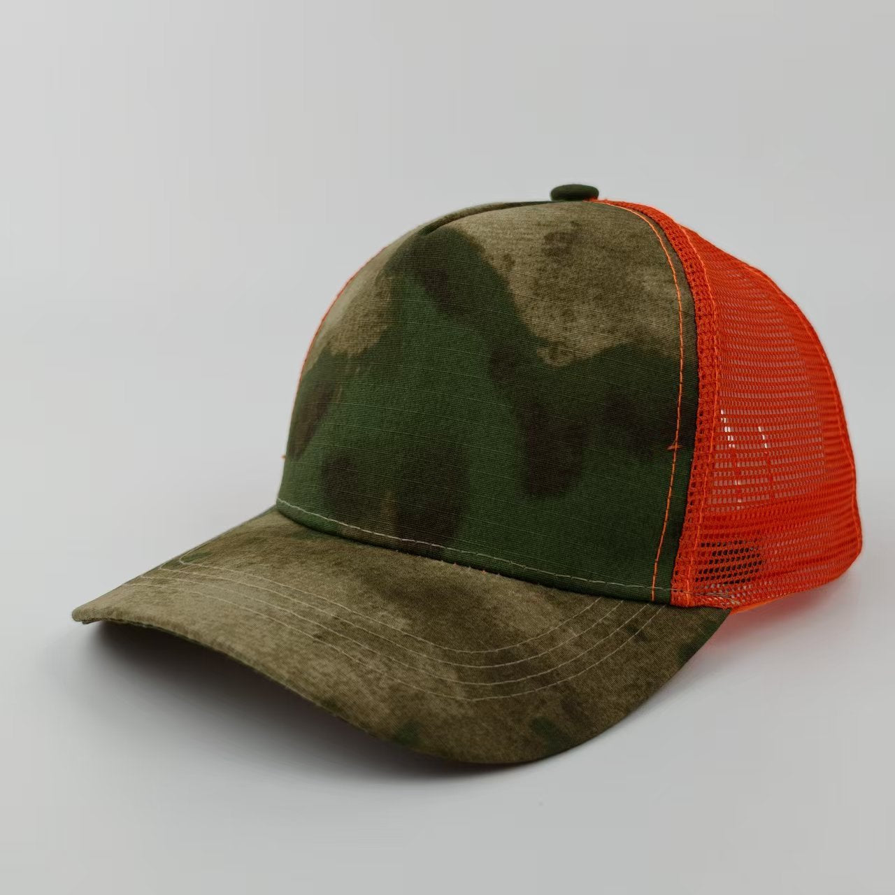 Camouflage Breathable Baseball Cap With Curved Brim, Made Of Polyester Featuring Embroidery For Adults