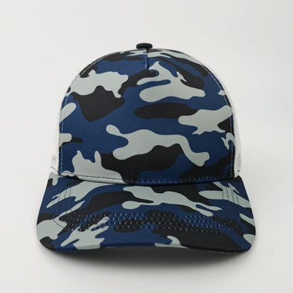 Camouflage Breathable Baseball Cap With Curved Brim, Made Of Polyester Featuring Embroidery For Adults