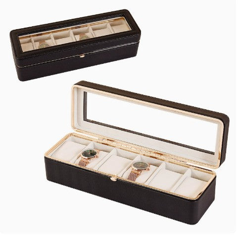 Solid Color Jewelry Box In White Featuring Durable PU Leather Material