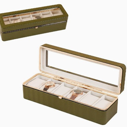 Solid Color Jewelry Box In White Featuring Durable PU Leather Material