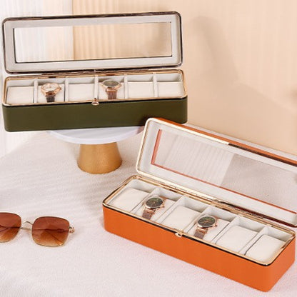 Solid Color Jewelry Box In White Featuring Durable PU Leather Material