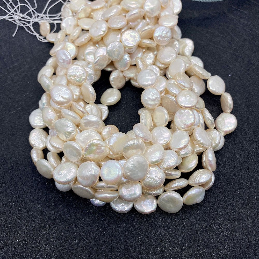 Freshwater Pearl Beads Featuring Polished Finish And Center-Drilled Holes In Baroque Style For Jewelry Making