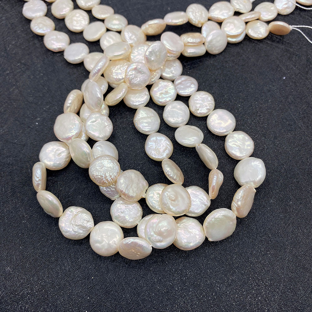 Freshwater Pearl Beads Featuring Polished Finish And Center-Drilled Holes In Baroque Style For Jewelry Making