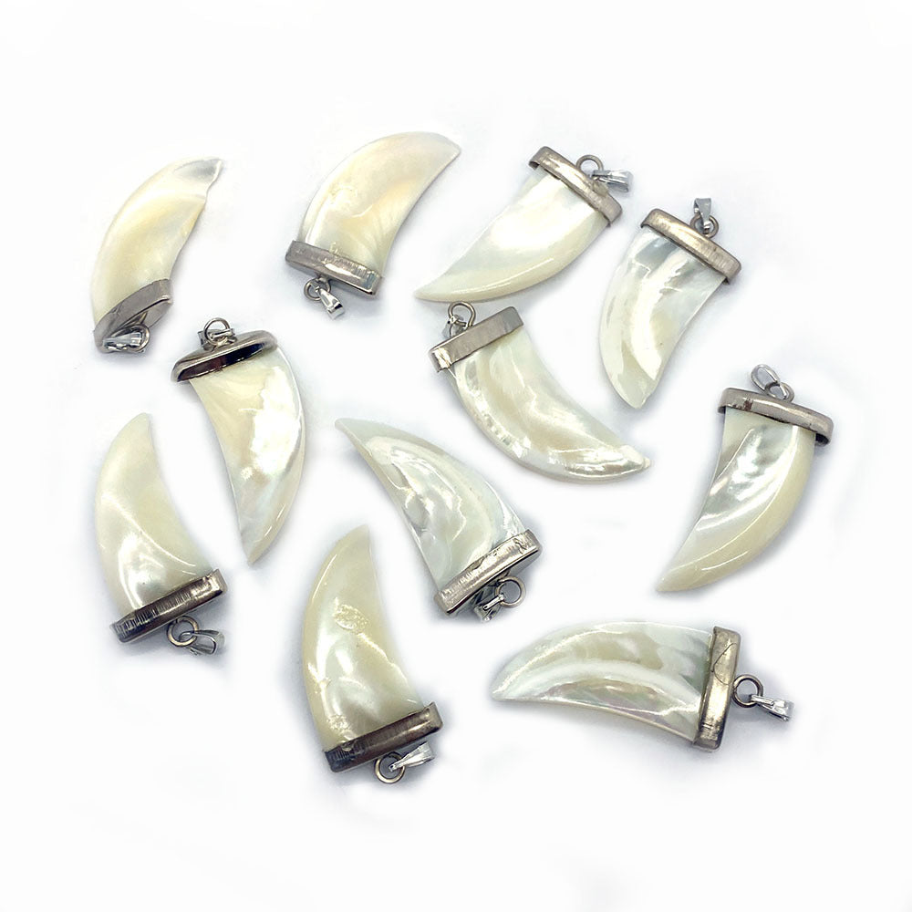 Natural Shell Pendant With Polished Finish Showcasing Marine Style