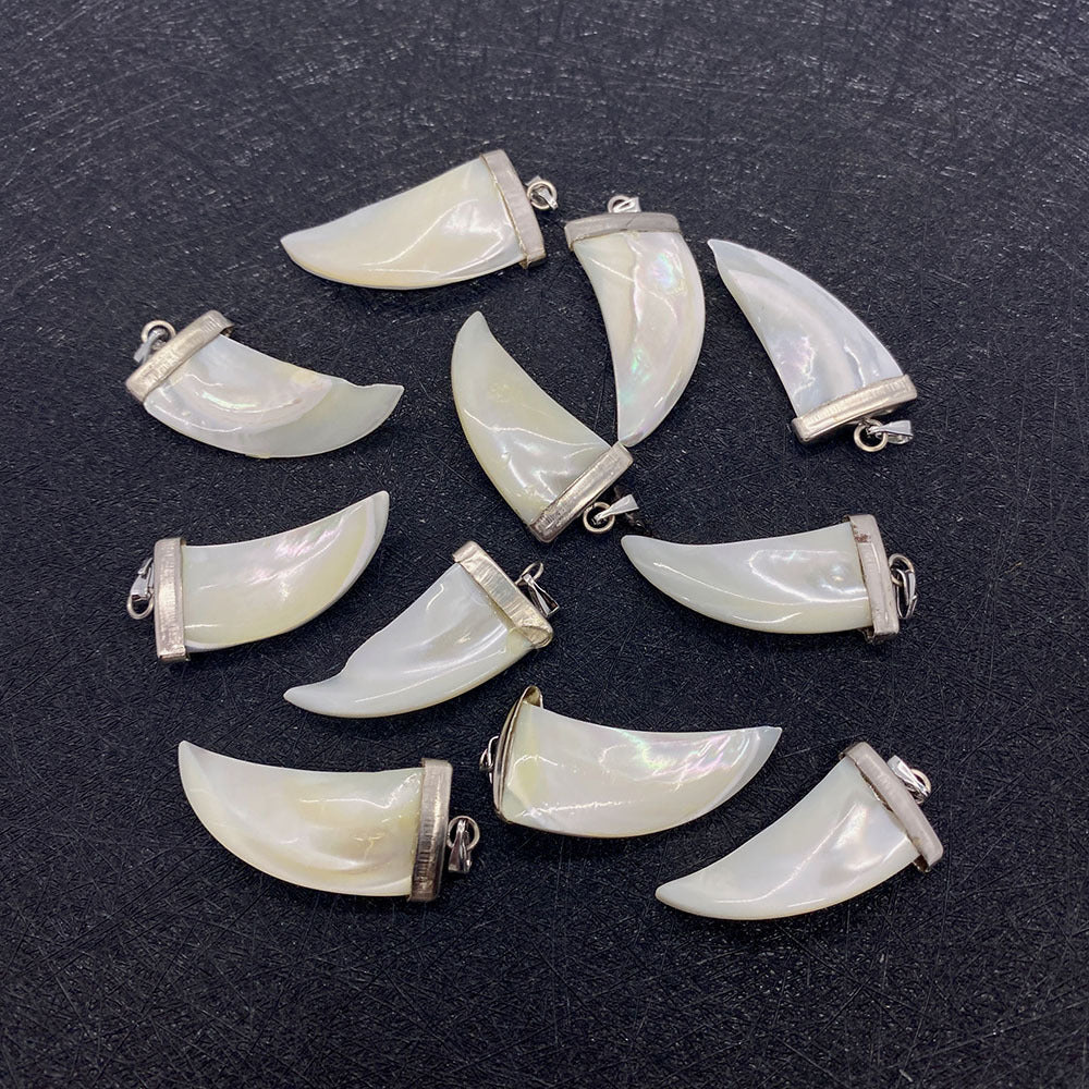 Natural Shell Pendant With Polished Finish Showcasing Marine Style