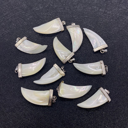 Natural Shell Pendant With Polished Finish Showcasing Marine Style