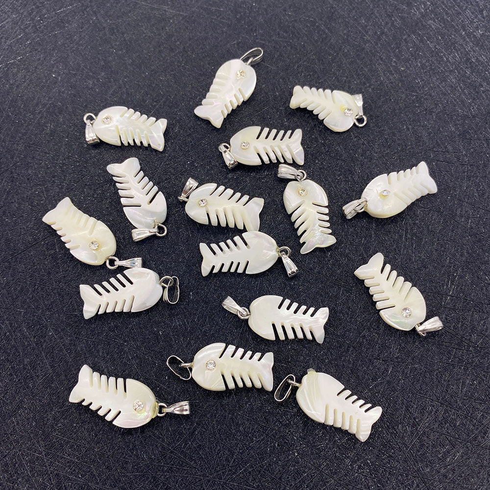 Natural Shell Pendant In Marine Style, Polished For Jewelry Making