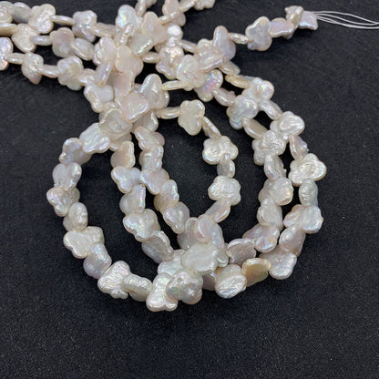 Polished Butterfly Freshwater Pearl Beads With Baroque Pearl Inlay, Diameter 10mm, Baroque Style