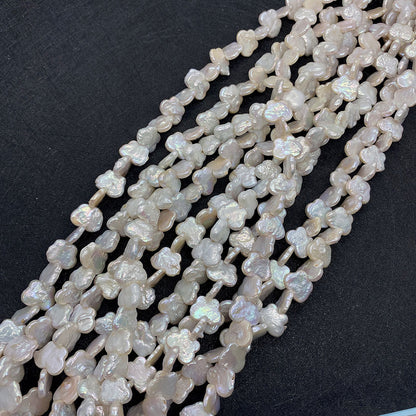 Polished Butterfly Freshwater Pearl Beads With Baroque Pearl Inlay, Diameter 10mm, Baroque Style