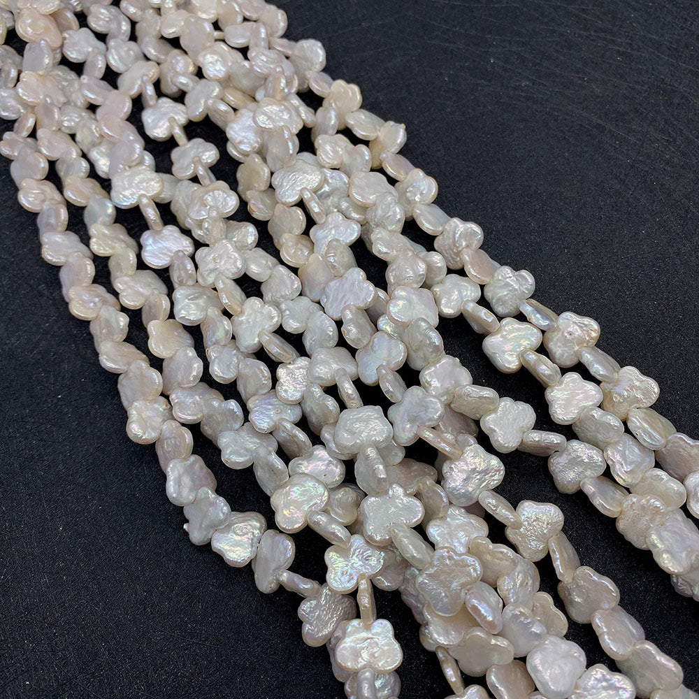 Polished Butterfly Freshwater Pearl Beads With Baroque Pearl Inlay, Diameter 10mm, Baroque Style
