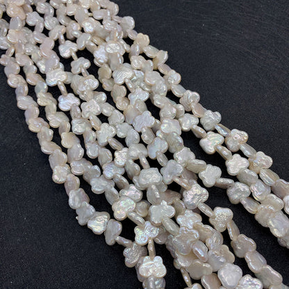 Polished Butterfly Freshwater Pearl Beads With Baroque Pearl Inlay, Diameter 10mm, Baroque Style